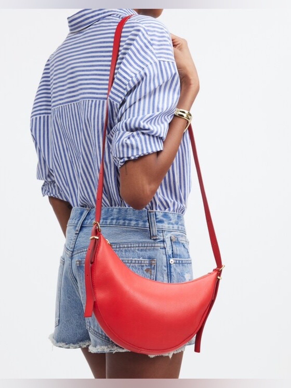 Madewell NWT Himalayan Orange  Essential Convertible Crossbody Leather Mini Bag